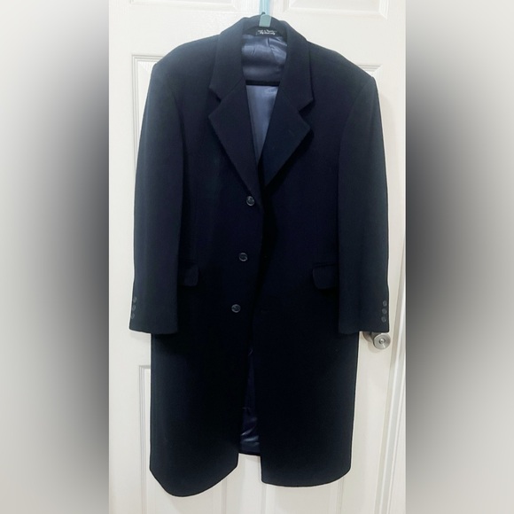 Andrew Fezza Cashmere Blend Italy Gray Winter Coat Men High Quality - Picture 2 of 9